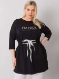 Bavlnená plus size tunika s viazaním v páse Tula 