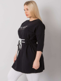 Bavlnená plus size tunika s viazaním v páse Tula 