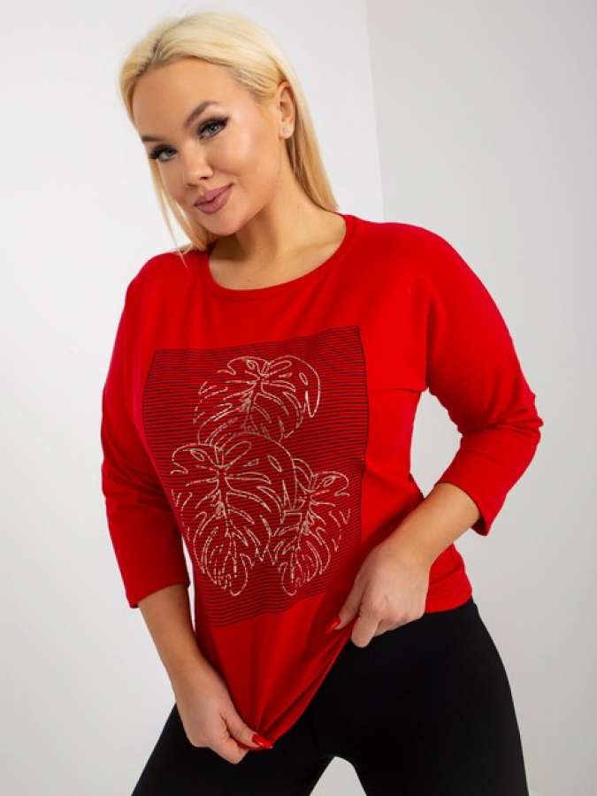 Štýlová dámska blúzka okrúhlym dekoltom