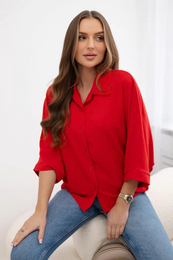 Dámska oversize blúzka na gombíky CORINA