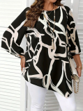 Elegantná asymetrická  tunika plus size PRINCILA