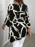 Elegantná asymetrická  tunika plus size PRINCILA