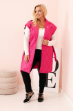 Dámska vesta Plus Size prešívaná s pásom a golierom TAORA VYPREDANE!!!