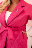 Dámska vesta Plus Size prešívaná s pásom a golierom TAORA VYPREDANE!!!