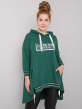 Predĺžená asymetrická bavlnená mikina pre plus size Belisa 