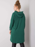 Predĺžená asymetrická bavlnená mikina pre plus size Belisa 