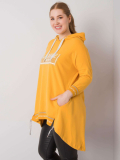 Predĺžená asymetrická bavlnená mikina pre plus size Belisa 