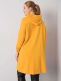 Predĺžená asymetrická bavlnená mikina pre plus size Belisa 