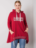 Predĺžená asymetrická bavlnená mikina pre plus size Belisa 
