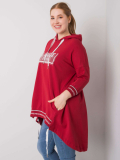 Predĺžená asymetrická bavlnená mikina pre plus size Belisa 
